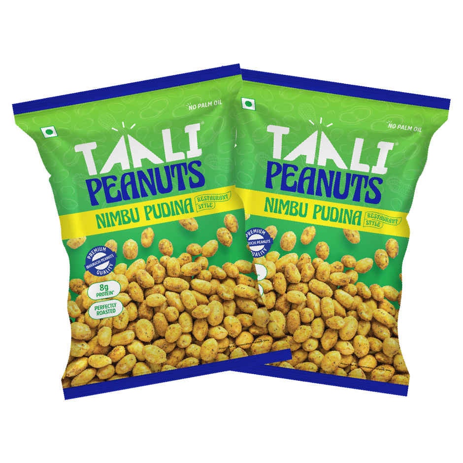 Taali Roasted Bharuchi Peanuts | Nimbu Pudina | Protein Rich, Restaurant-Style Crunch Combo