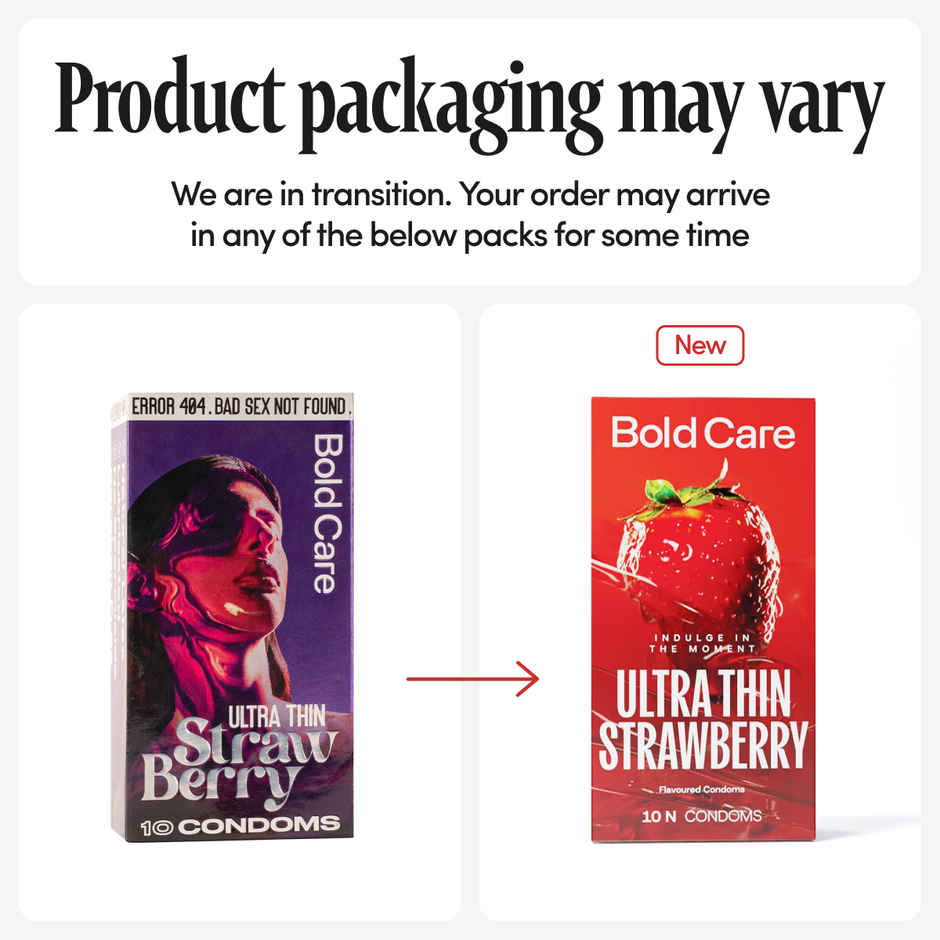 Bold Care 404 By Bold Care Strawberry Flavoured Condoms