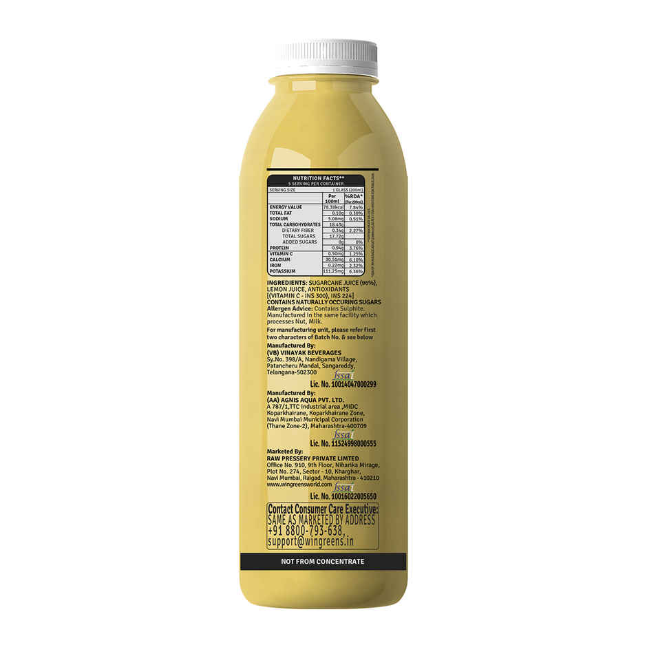 Raw Pressery Sugarcane Juice | Fresh & Natural