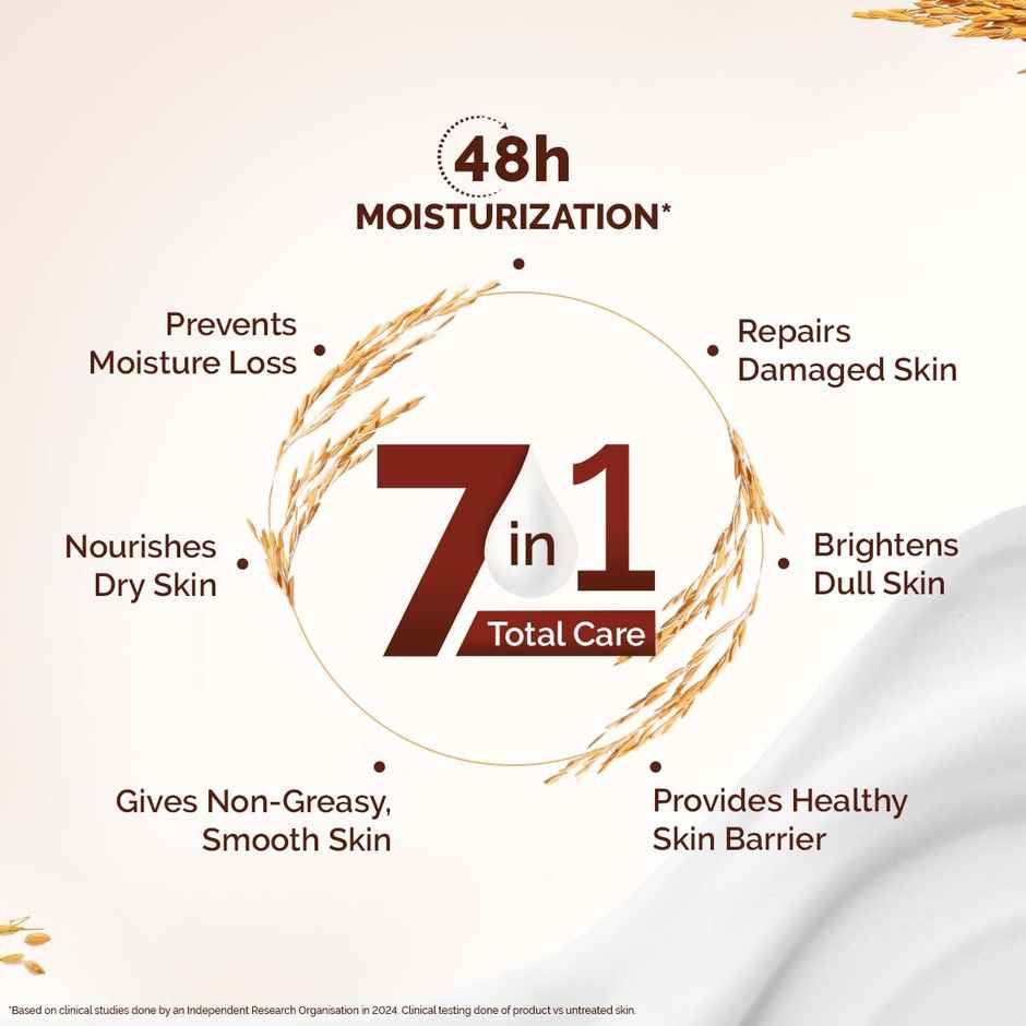 Mamaearth Rice Water Hydrating Body Lotion 48 Hrs Moisturization Nourishes Skin 7in1 Total Care