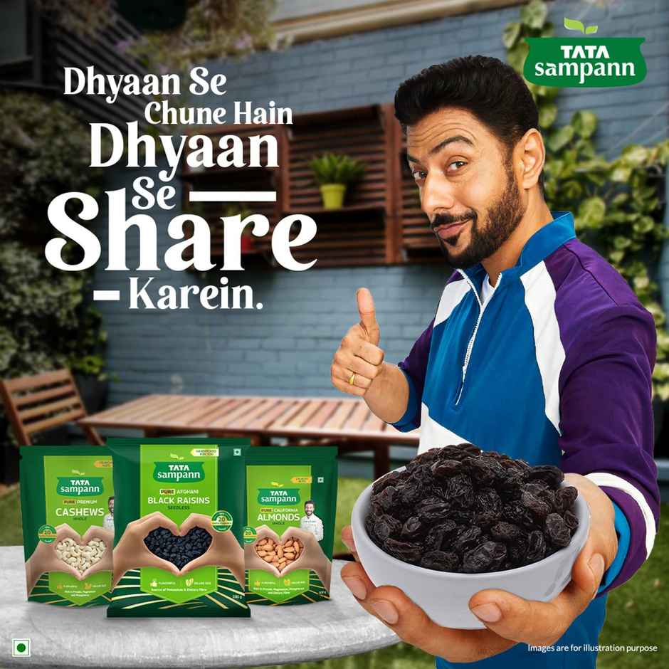 Tata Sampann Absolutely Pure | Seedless Black Raisins