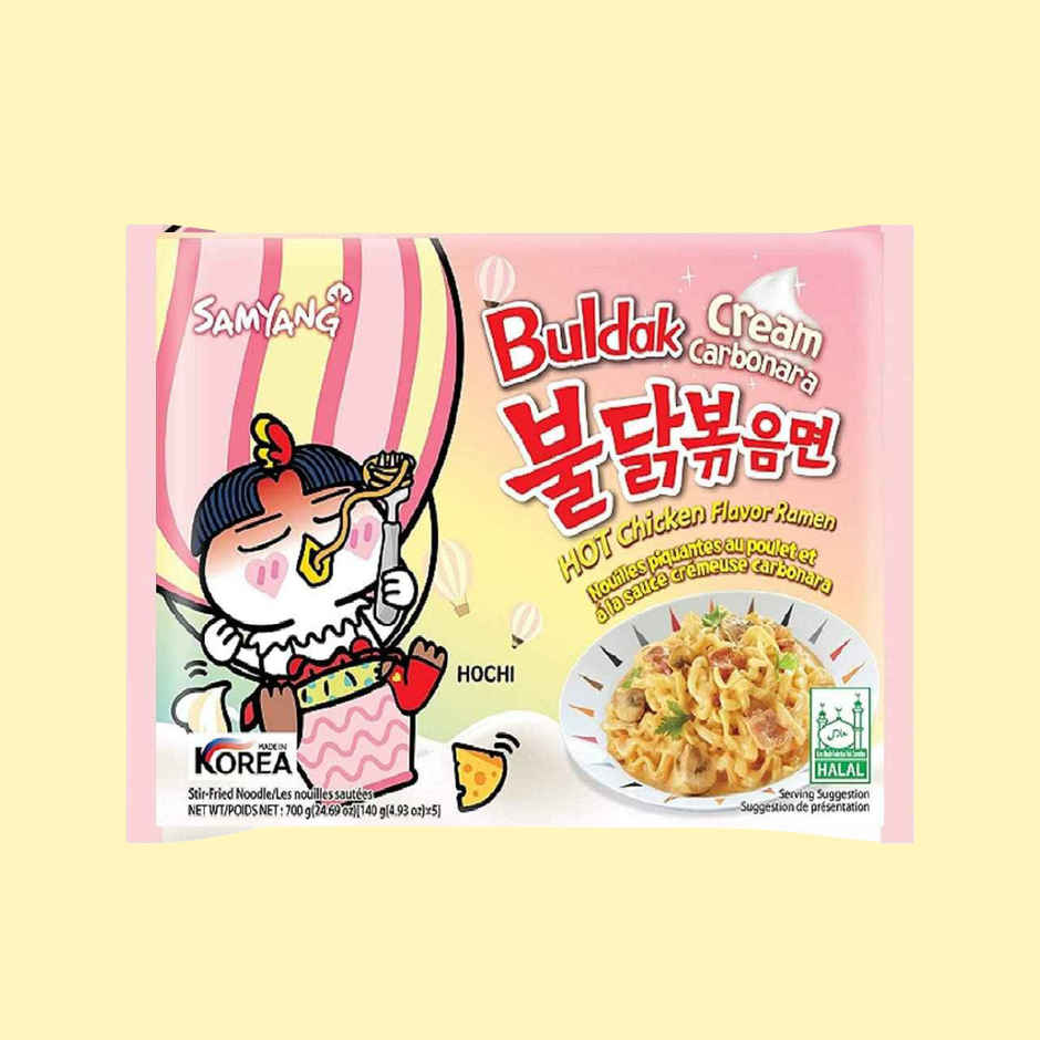 Samyang Korean Buldak Cream Carbonara Hot Chicken Flavor Ramen Non-Veg