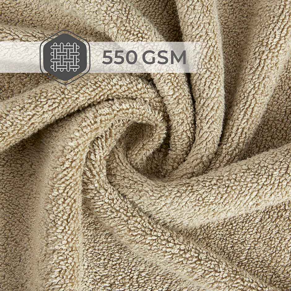 Boutique Living Zen Living Cotton Bamboo 550 GSM Beige Bath Towel - Pack of 1