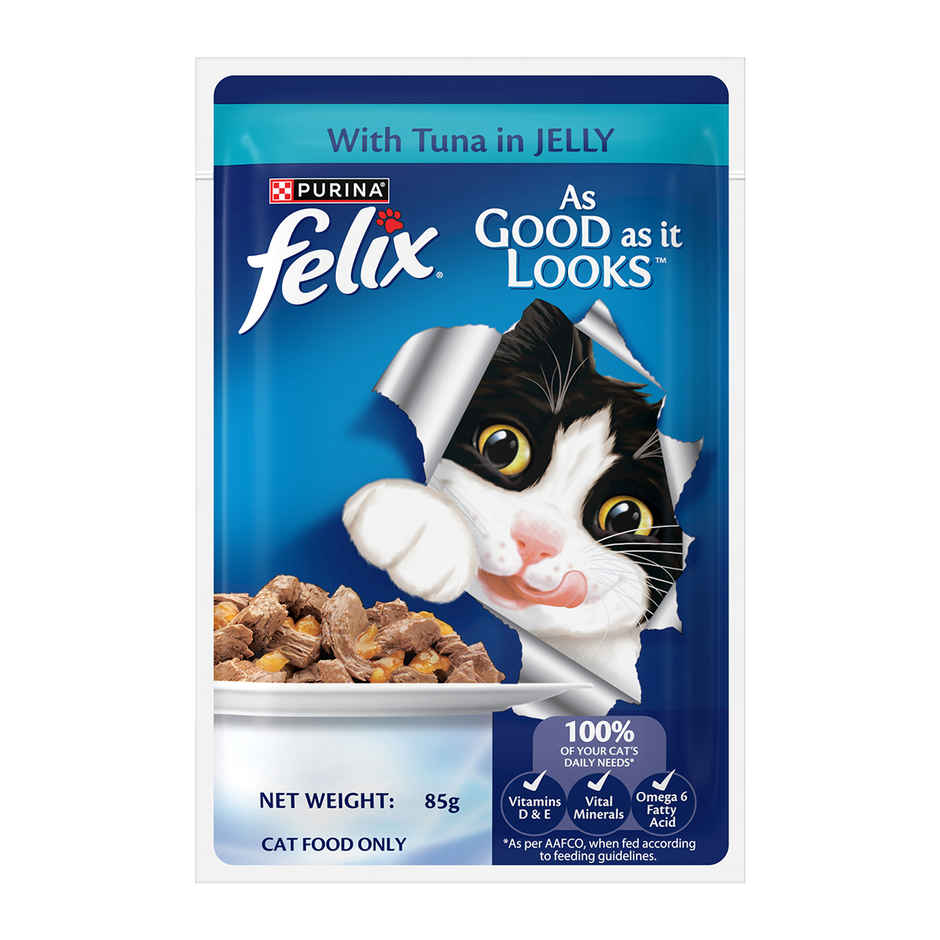 Felix Tuna Jelly Wet Cat Food Adult | Complete & Balanced