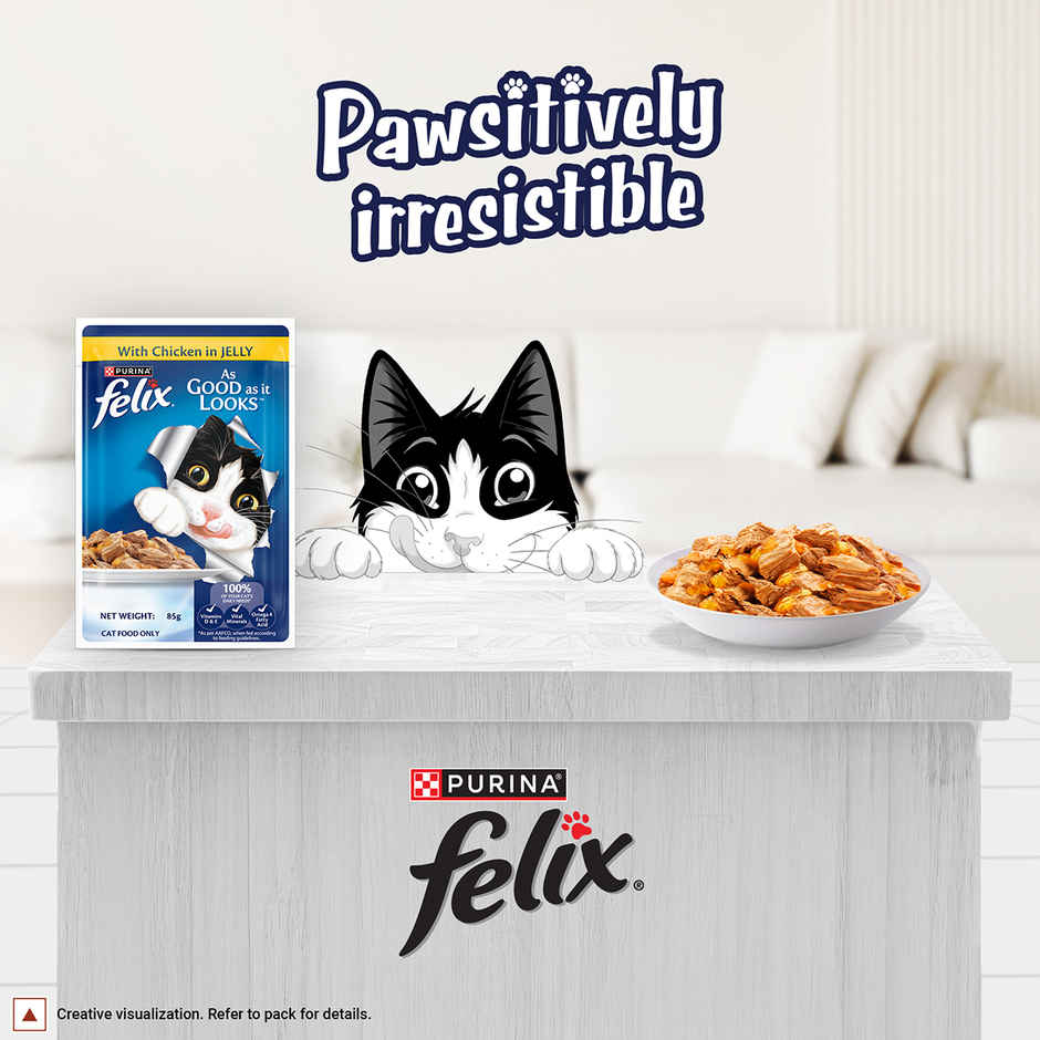 Purina Felix with Chicken in Jelly | Wet Food for Adults | Complete and Balanced Adult Food