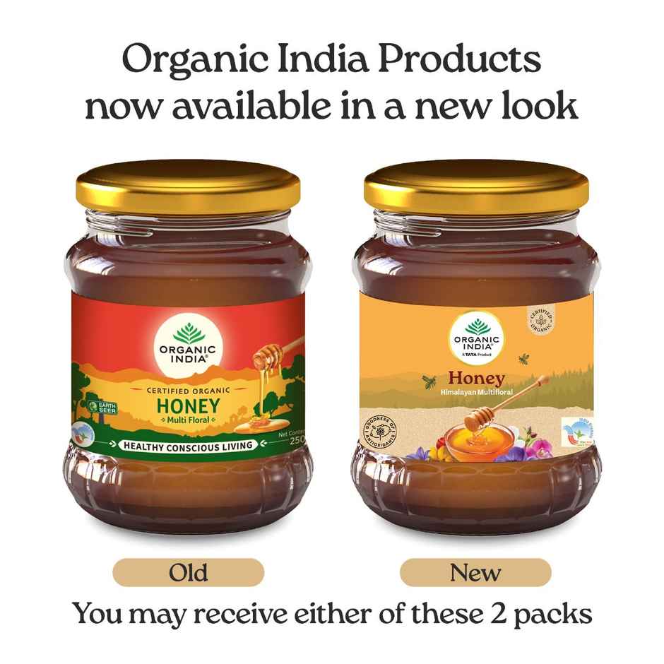 A TATA Product - Organic India, Himalayan Multi Floral Honey, Rich in Nutrients, Antioxidants