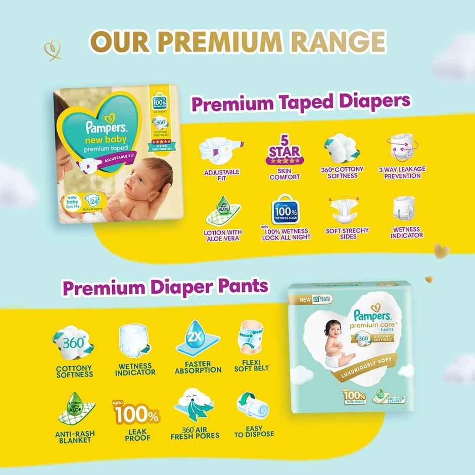 Pampers Active Baby Taped Style Diaper | XS | 72 pcs