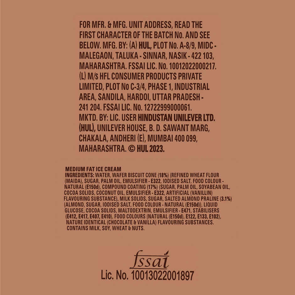 Kwality Wall's Cornetto Double Chocolate Cone 105 ml & Cornetto Oreo Disc Cone 110 ml Combo