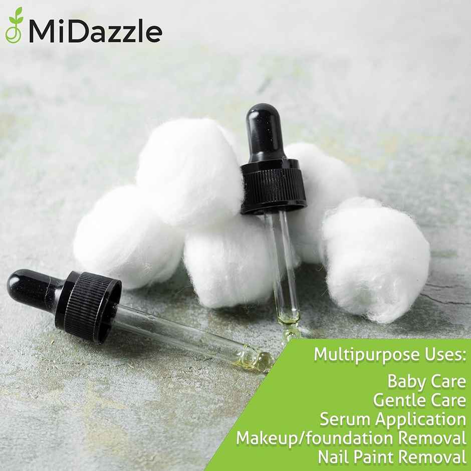Midazzle Cotton Balls for Eye, Face Makeup and Nail Paint Remover | Pack of 50 | MICB3601