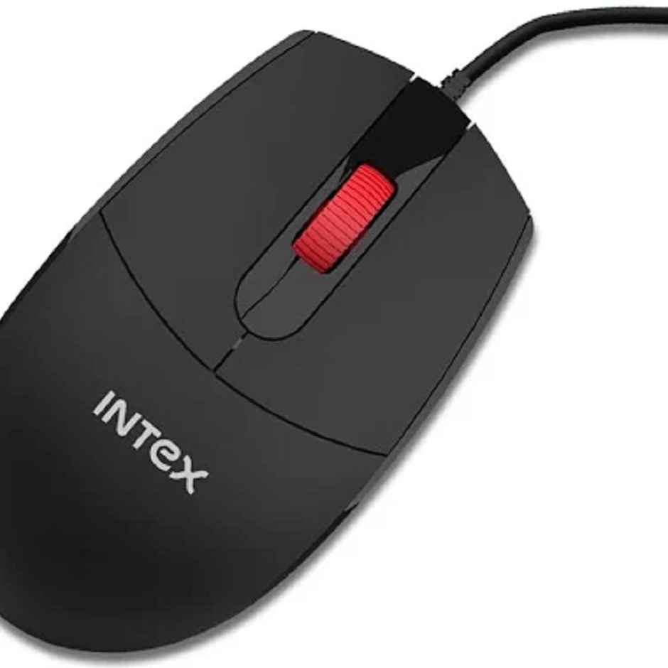 Intex Wired Mouse Optical USB Glide (Black)