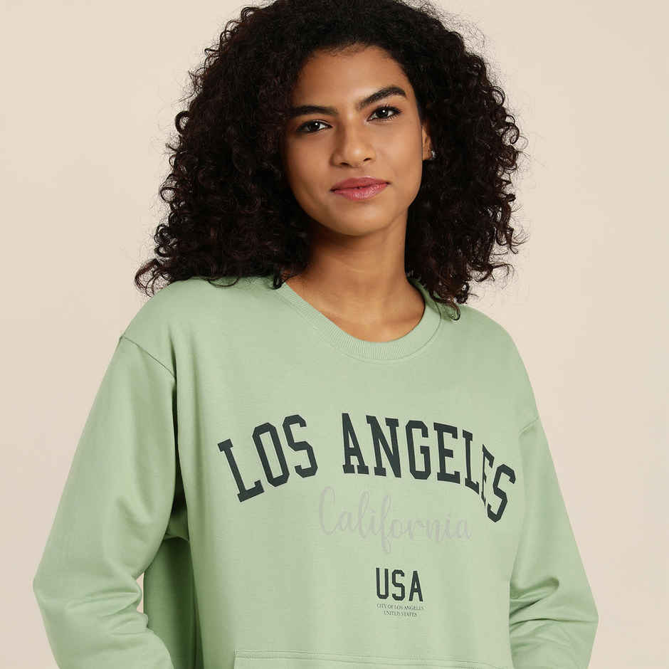 Dillinger Women's Sweatshirt | Dlwmnswt015P | Green - XS