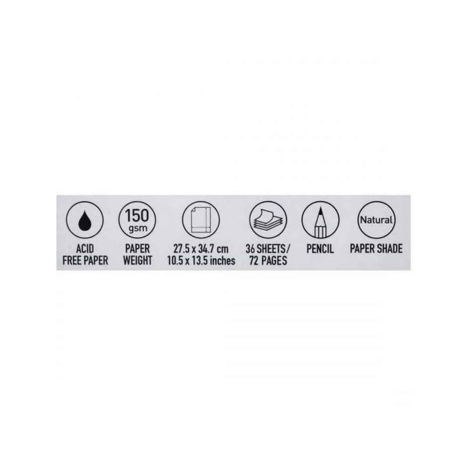 Doms Sketch Book Wiro- 150 gms Paper 72 Pages (27.5 cm x 34.7 cm) - Assorted