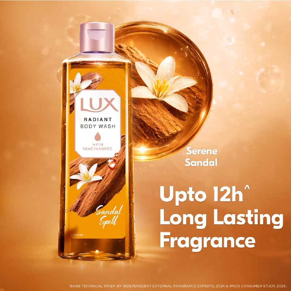 LUX Sandal Spell Bodywash with Niacinamide for Radiant & Bouncy Skin Feel