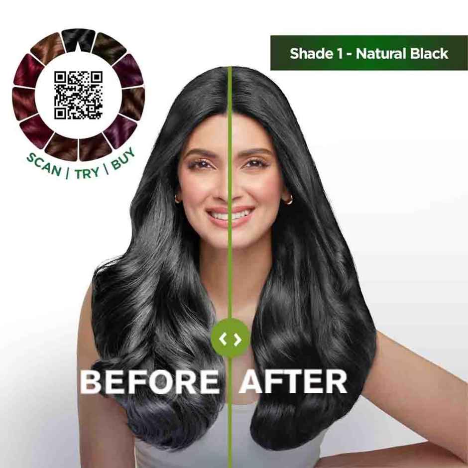 Garnier Color Naturals Long-Lasting Creme Hair Color | Natural Black - Shade 1