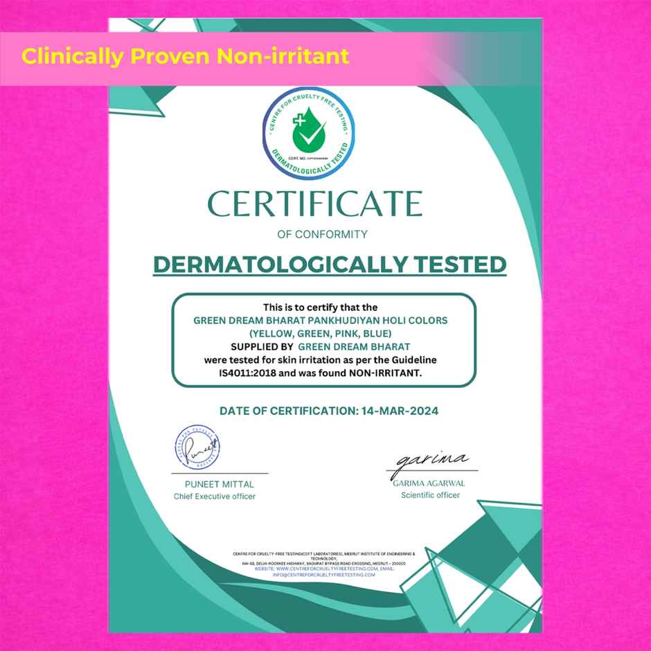 Premium Certified Natural Holi Colour Gift Set with Chandan Tika, Mukhwas & Thandai | Pankhudiyan