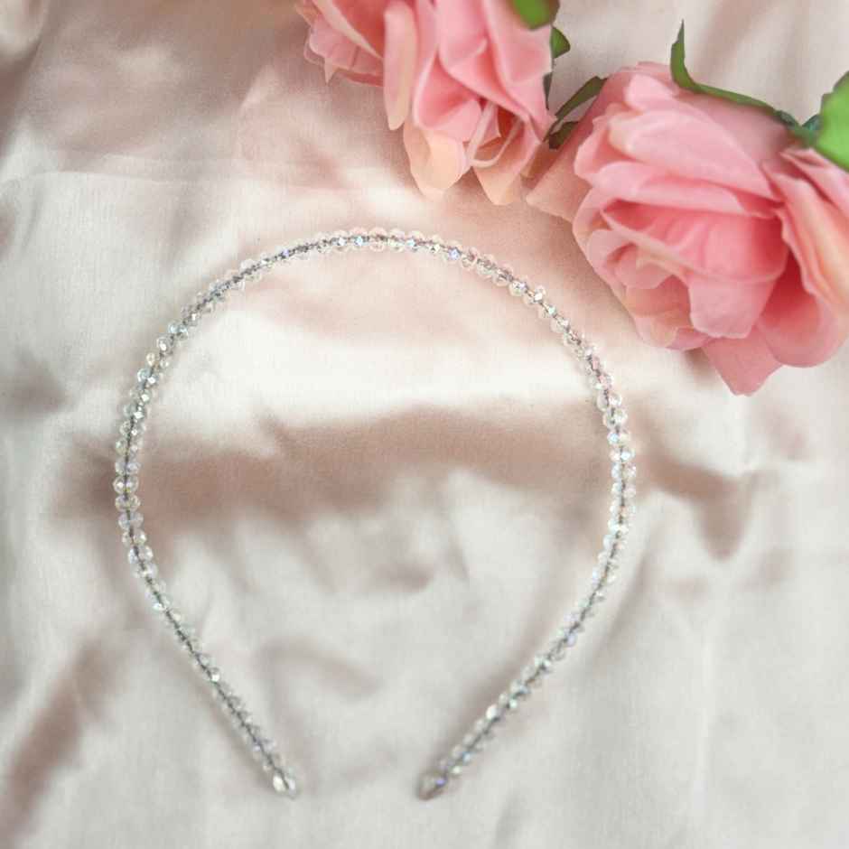 The Opal Factory Hair Accessories | Crystal Hair Band for Girls | 1 Pc | Pink Crystal