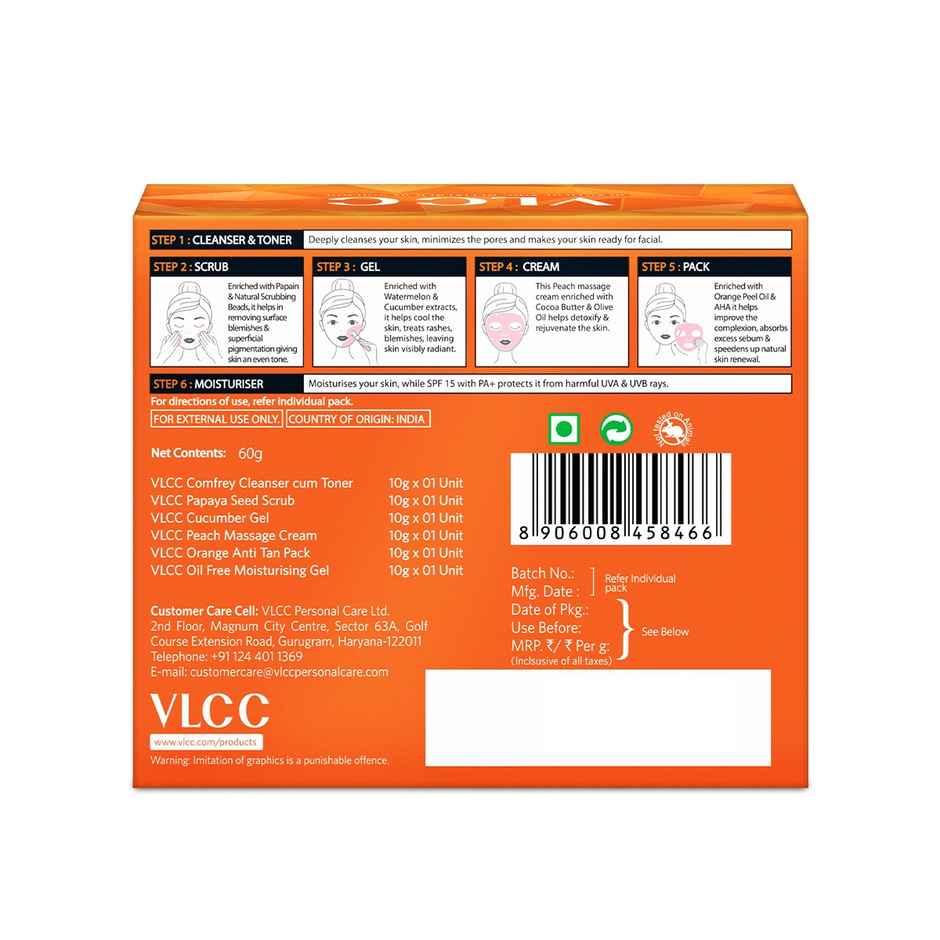 VLCC Papaya Fruit Single Facial Kit