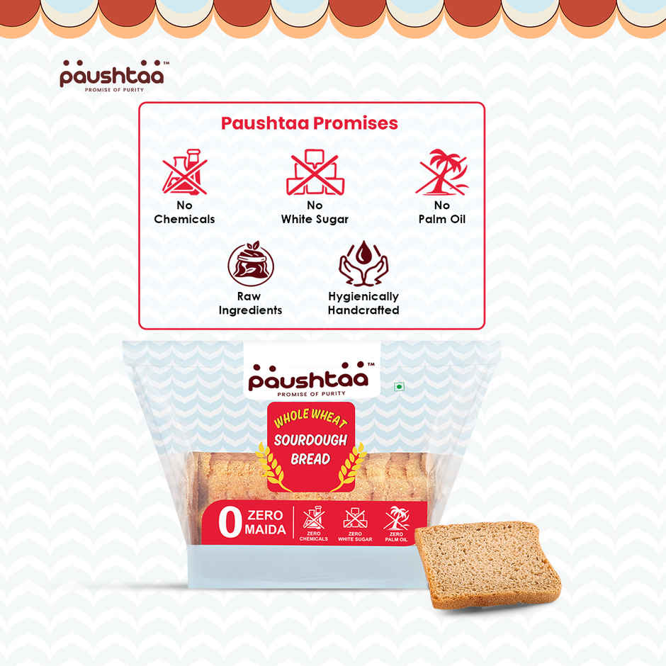Paushtaa Whole Wheat Sourdough Bread