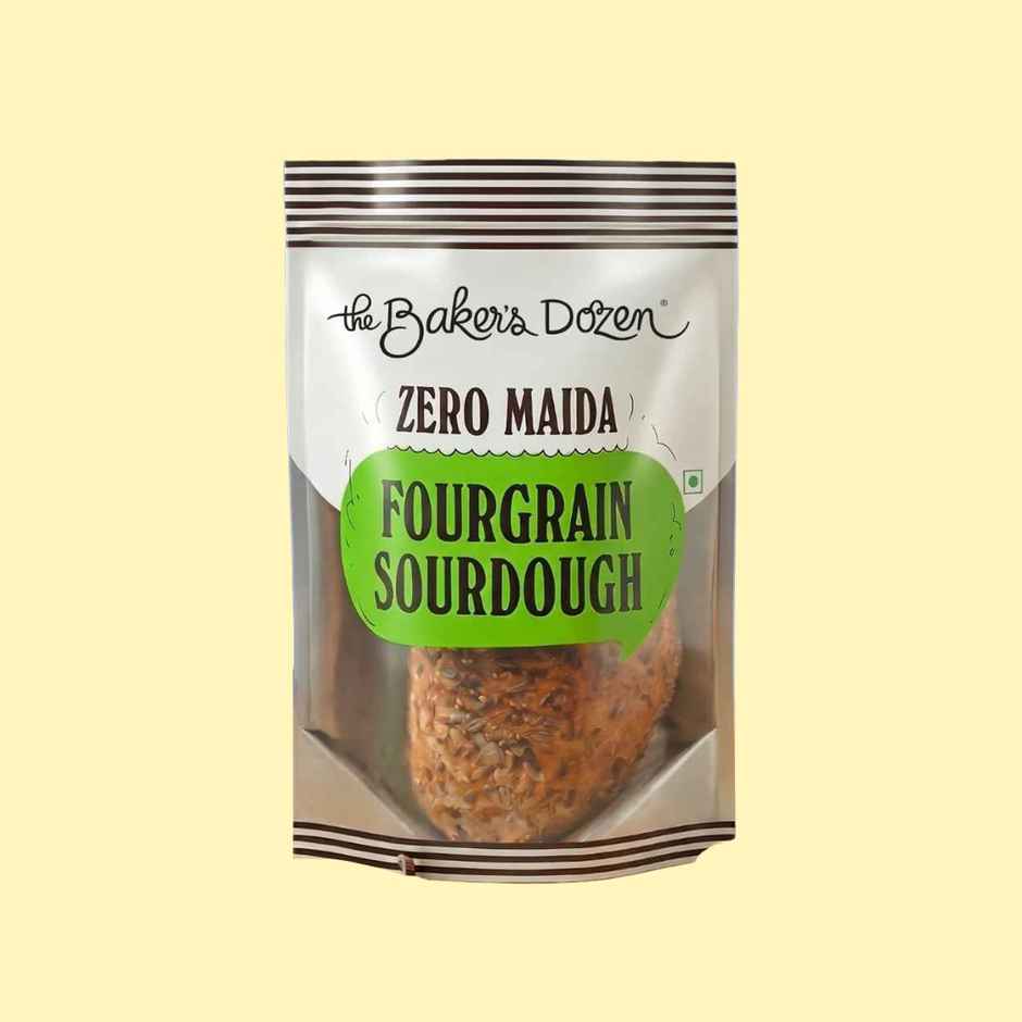 The Baker's Dozen Fourgrain Sourdough Bread | High Protein | Whole Wheat | Clean Label | Artisan