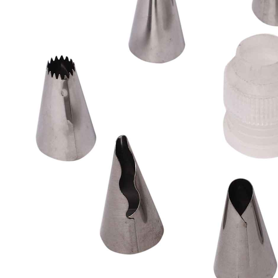Aluminium Nozzles 8 Pcs with 1 Coupler and 1 Piping | Baking Tool