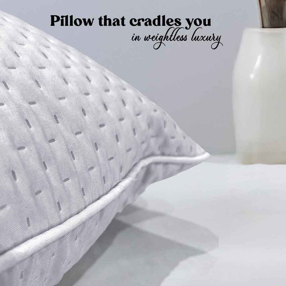 Sassoon Laika Microfiber Quilted Pillow (Grey)