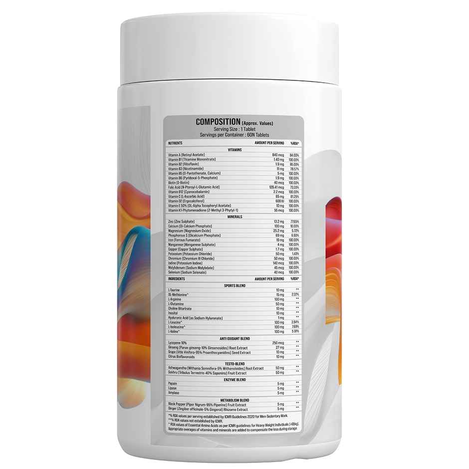 Big Muscles Nutrition Revive Multivitamin | High Potency Sports Multivitamin | 50+ Ingredients