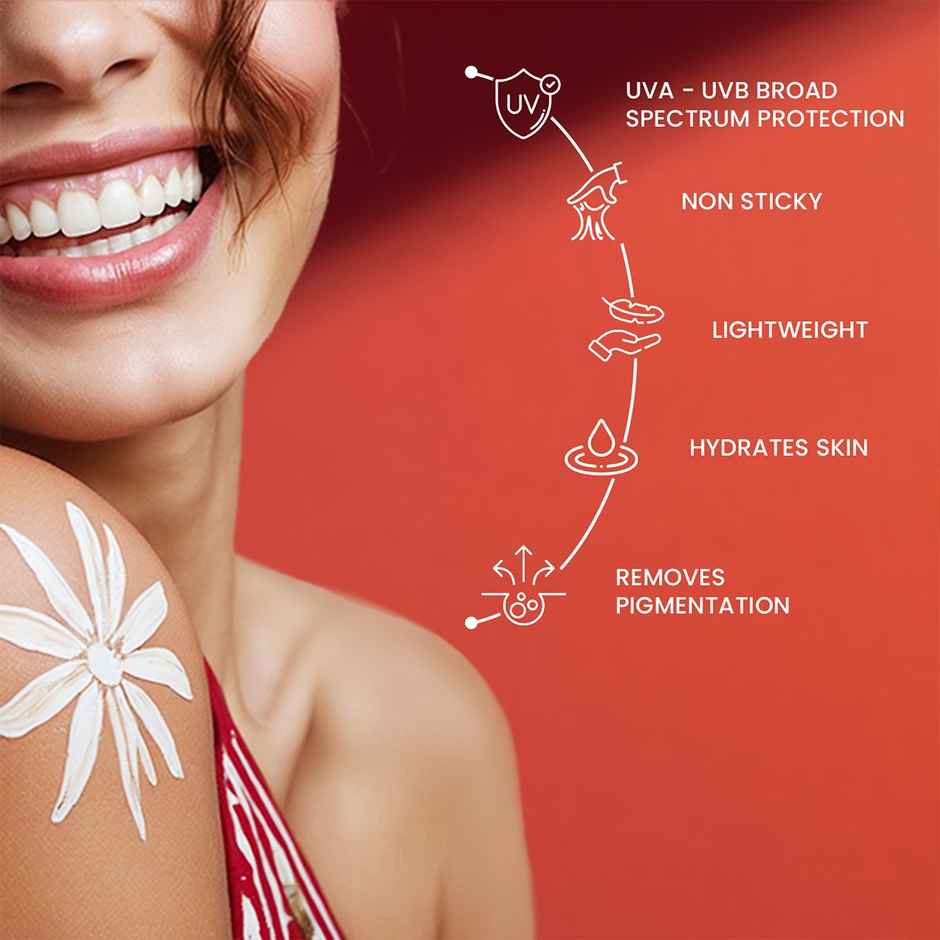 The Skin Story Sunscreen SPF 30 PA++ For Glowing Skin Hydrating Reduces Pigmentation Non-Sticky