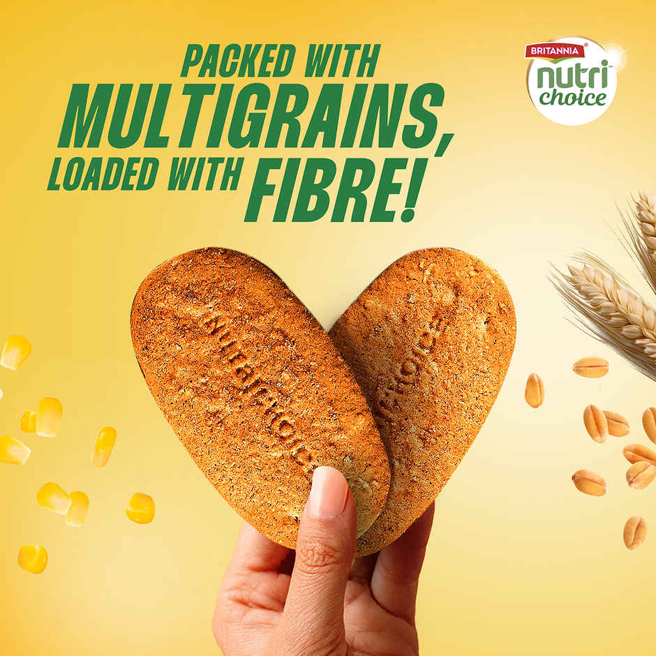 Britannia 5 Grain High-Fibre Biscuits Multigrain Digestive Biscuits | Maida-Free And Trans Fat-Free