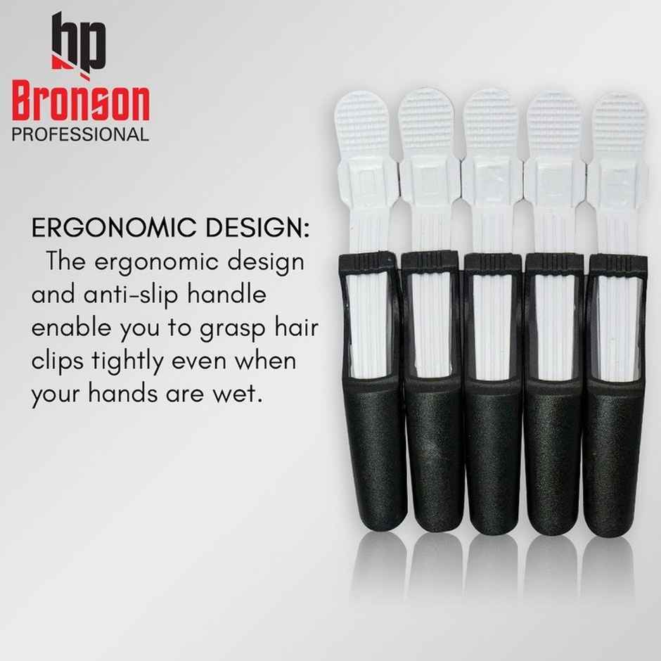 Bronson Professional Crocodile Hair Clips - 5 Pcs ( Color May Vary)