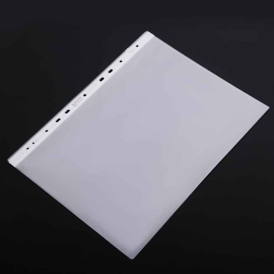 Saya A4 Sheet Protectors | 11-Hole Transparent Sleeves 150 Micron | 50 Sheets Pack