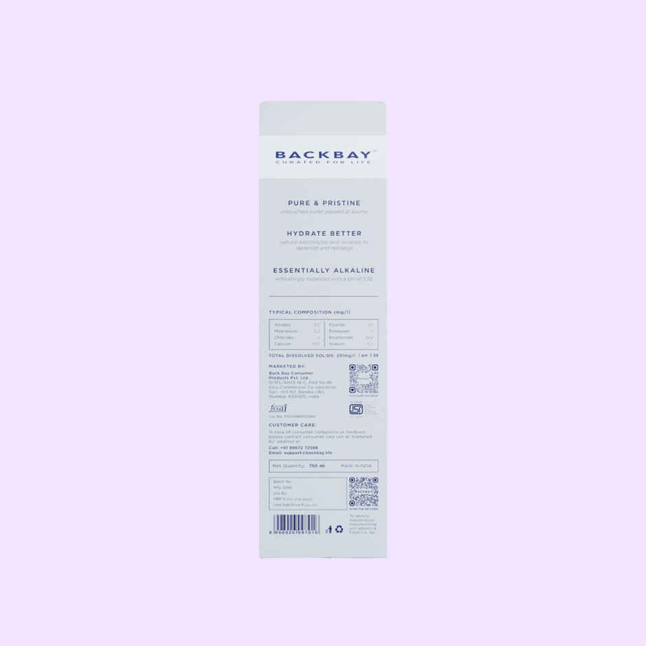 Backbay Aqua Himalayan Mineral Water | Naturally Occurring Electrolytes | Eco-Friendly | Hydrating