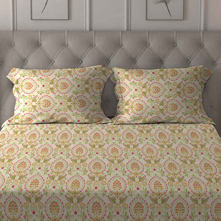 Home Elegance by myTrident Microfiber Bedsheet Set | Queen Size Double Bed sheet | 2 Pillow Covers | Eden