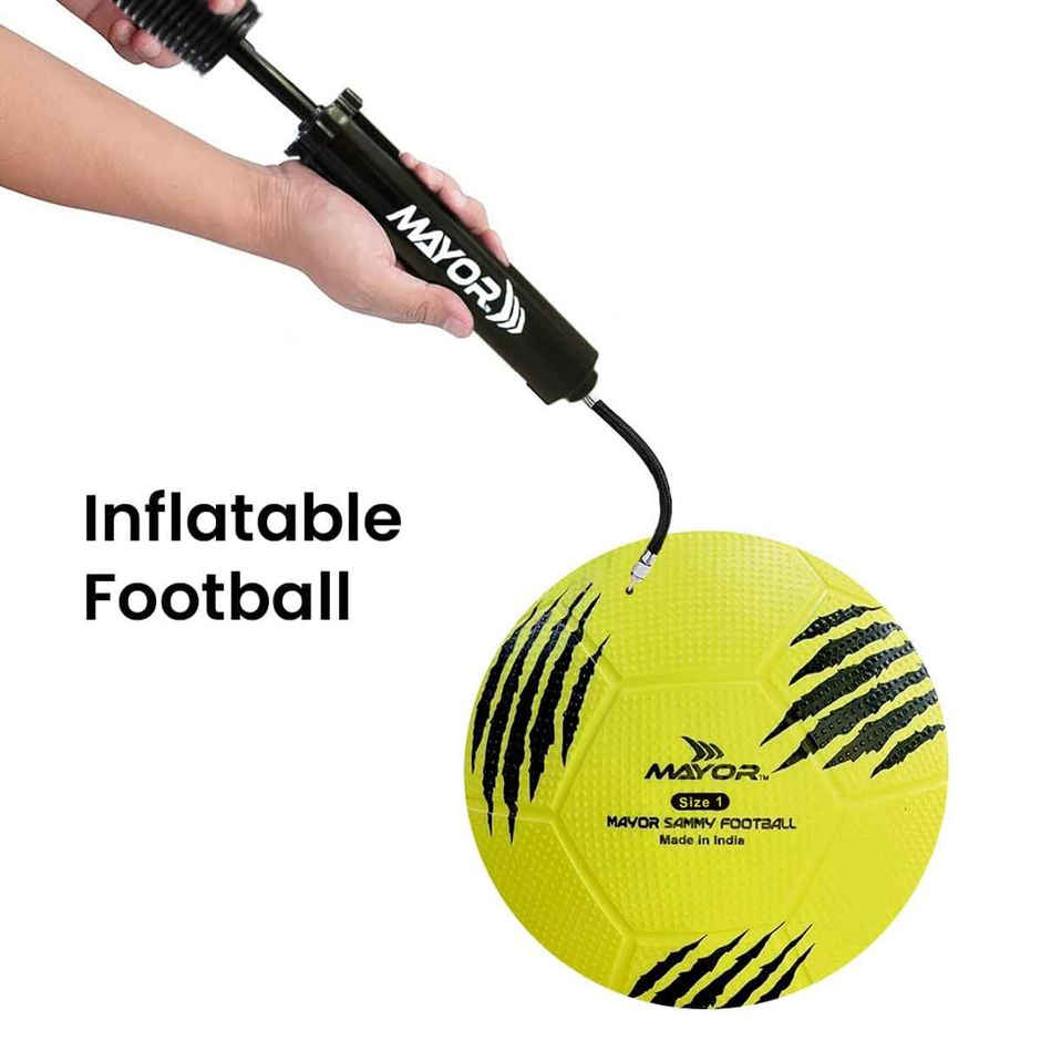 Mayor Sammy Soft Rubber Kids Football For Age Group Below 4 Years - Size- 1 (Pack Of 1, Yellow)