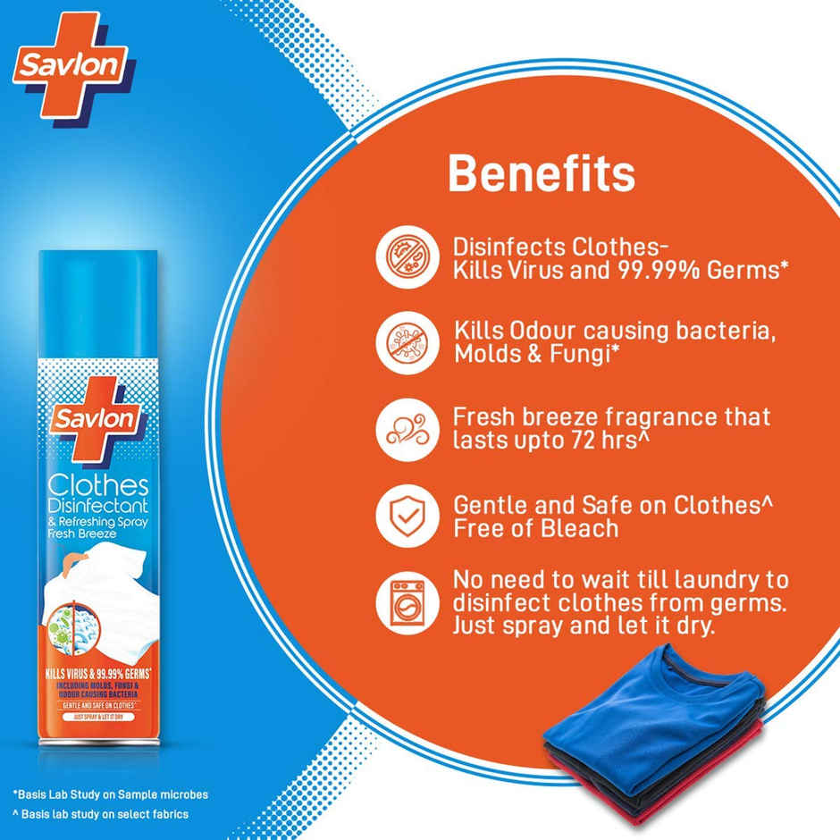 Savlon Clothes Disinfectant & Refreshing Spray Fresh Breeze