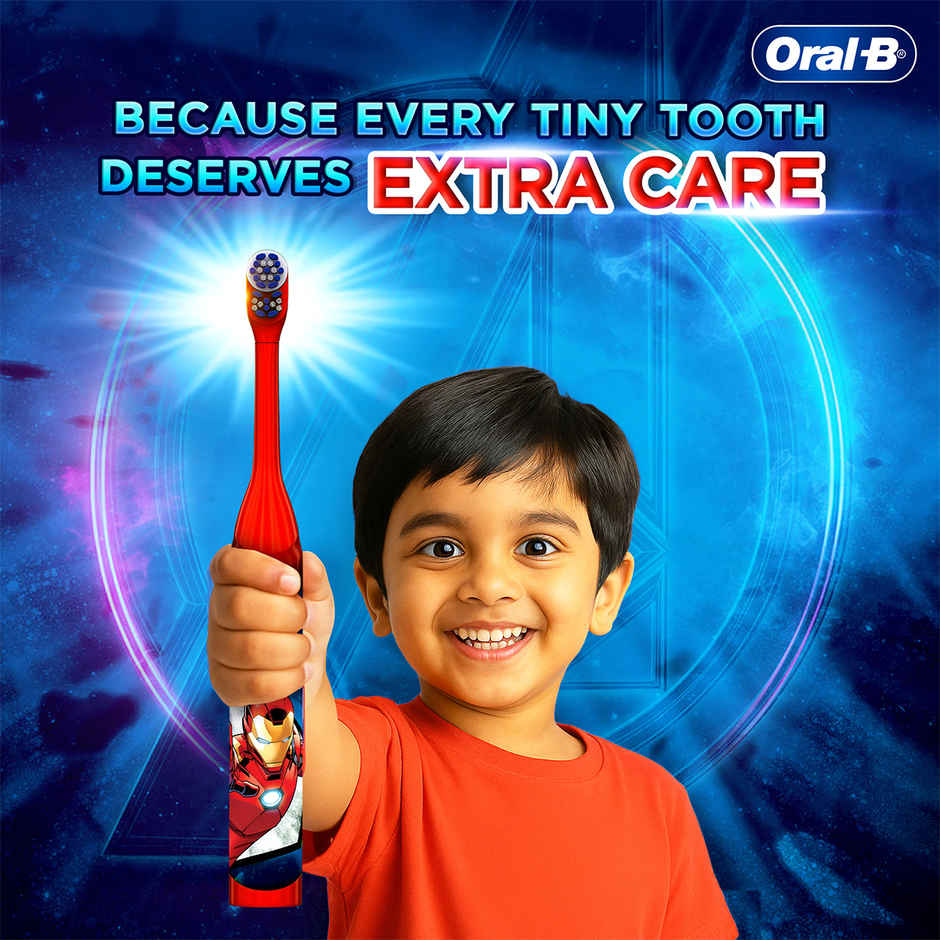 Oral-B Kids Iron Man Soft Battery Electric Toothbrush | 3+ Years