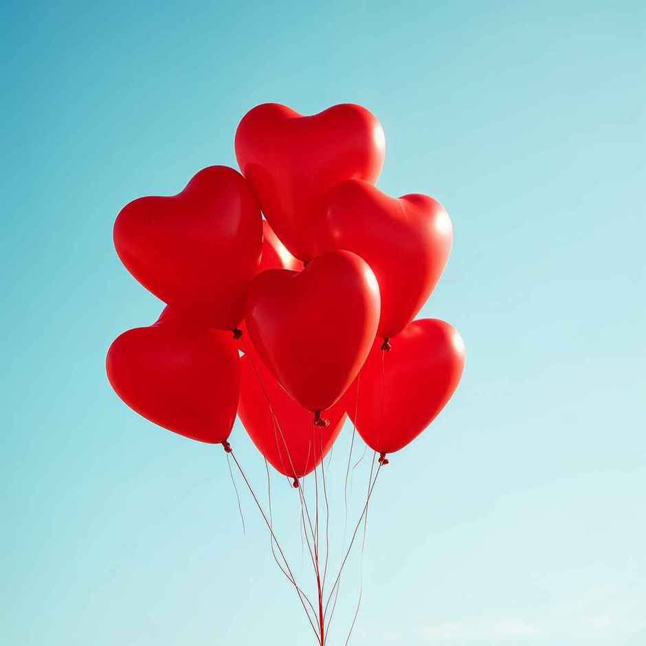 Red Heart Balloons | Balloon Decoration for Couple | Propcon