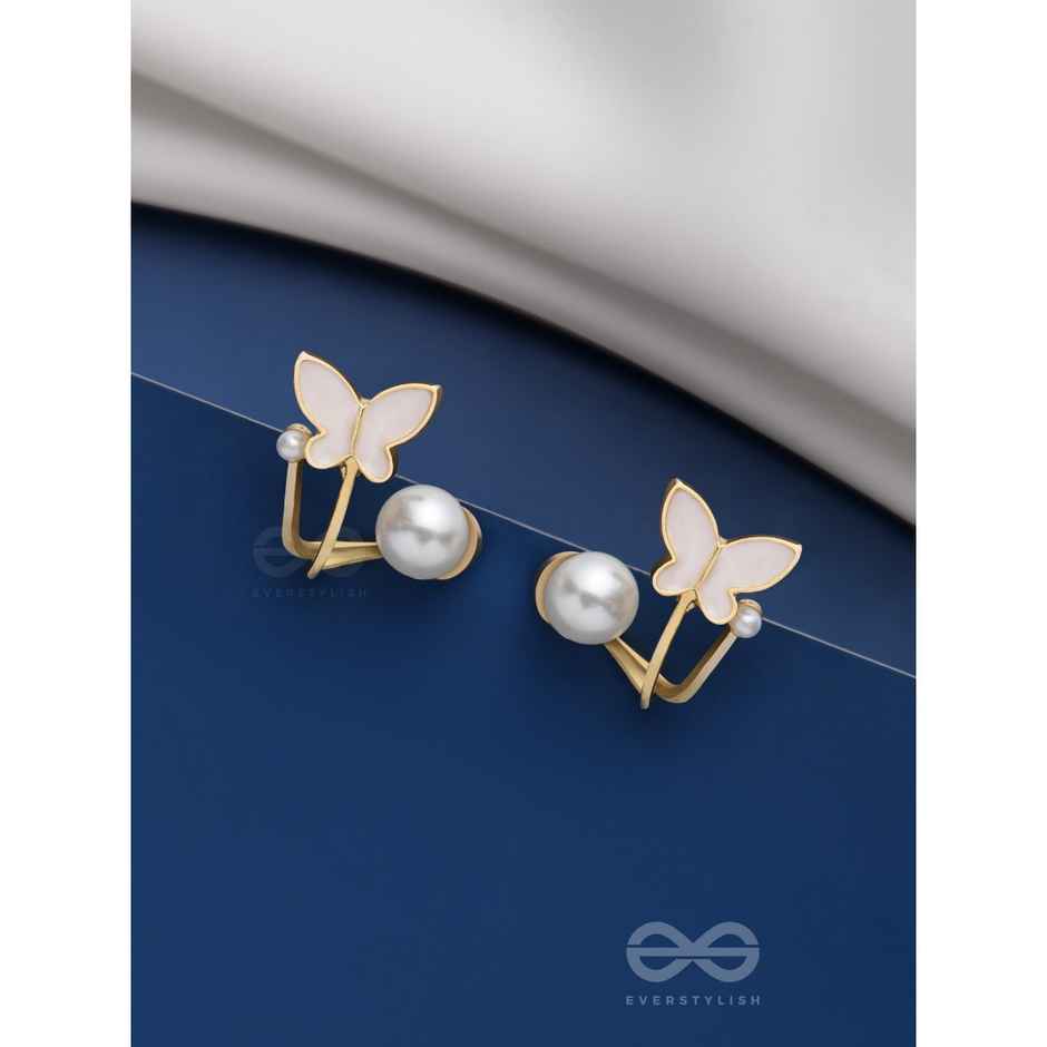 Everstylish A Winged Wonder - Golden and White Ear Jackets