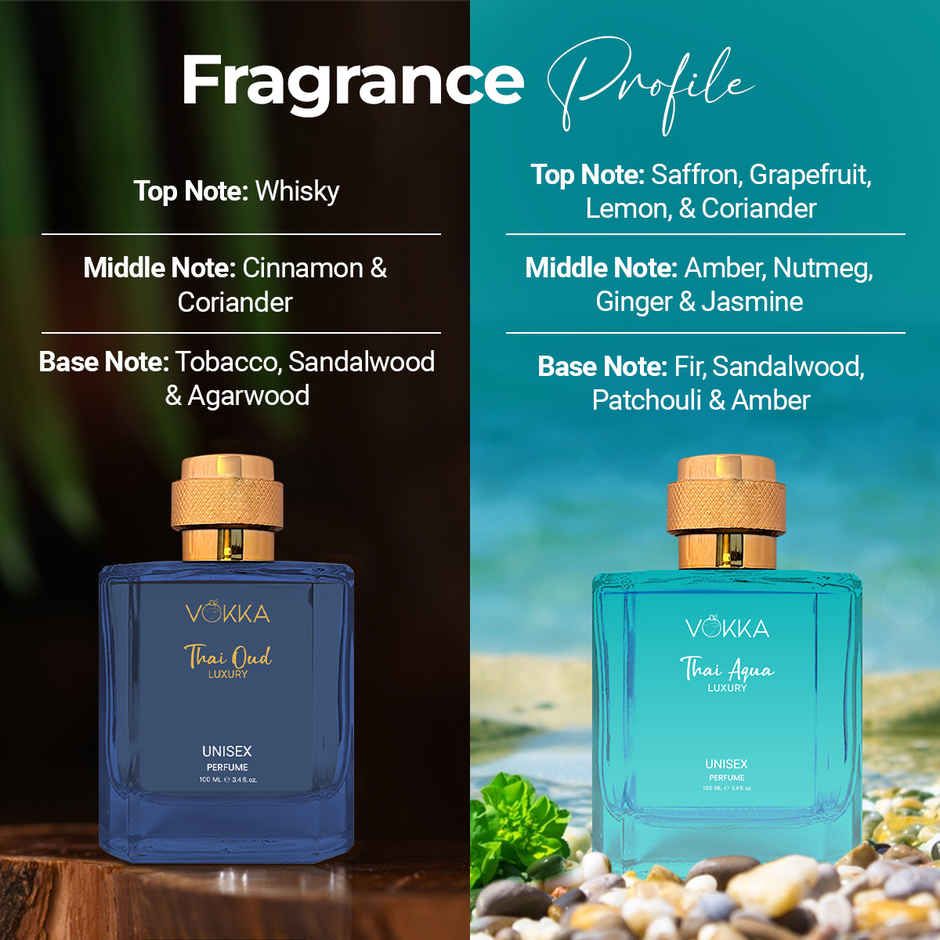 Vokka Thai Oud Thai Aqua Unisex Luxury EDP Aqua Woody Musky