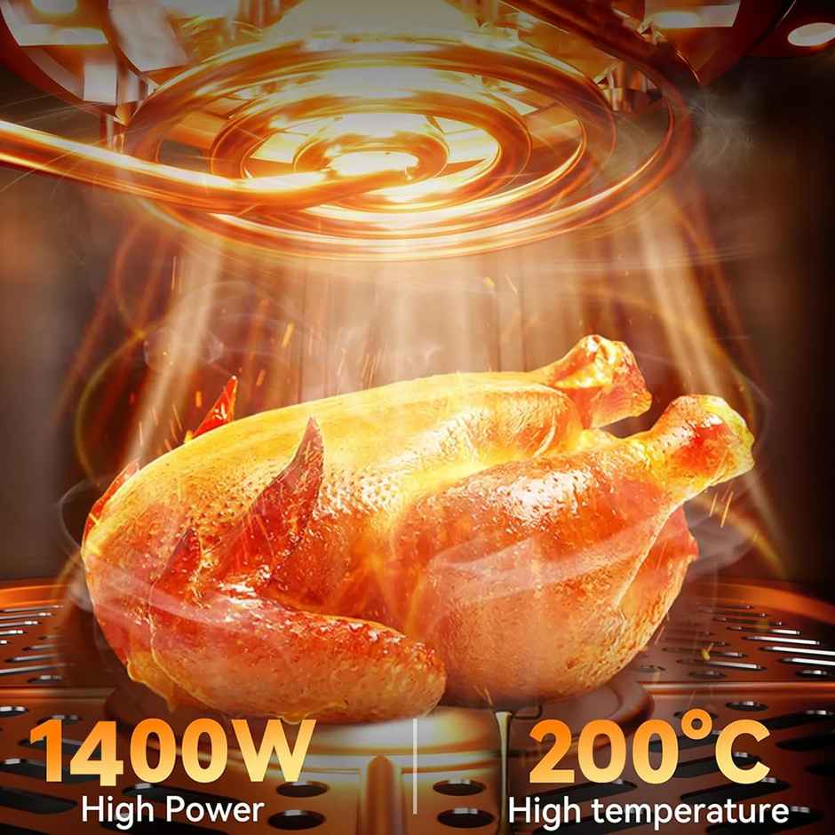 INALSA Air Fryer 1400 W Tasty Fry DW 4.2 ltr ,Air-Fryer with Window Display,8 Preset & Digital