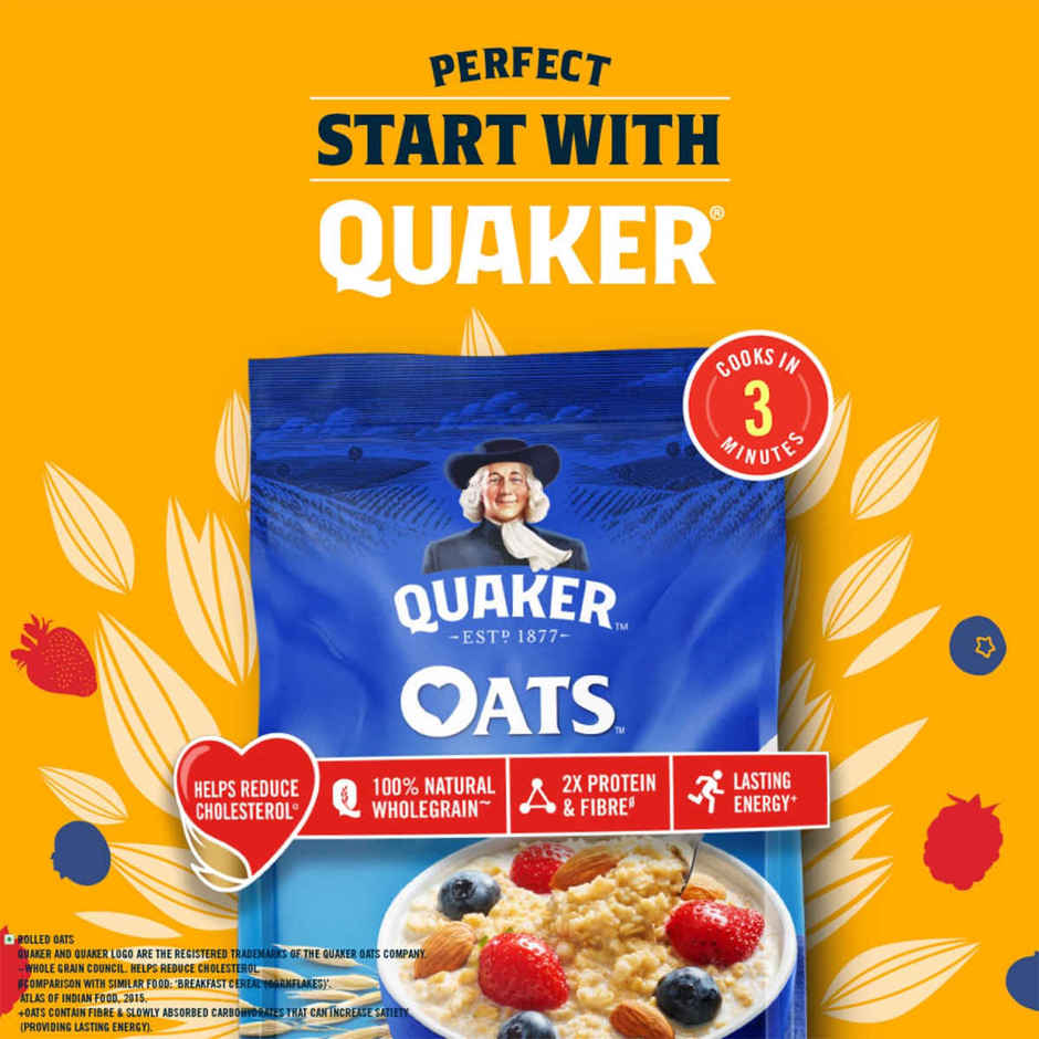 Quaker Rolled Instant Oats | High Protein Breakfast Cereal