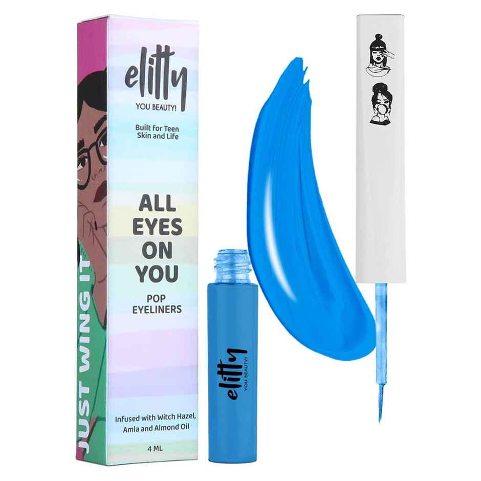 Elitty Light Blue Matte Waterproof Liquid Eyeliner (Santorini)