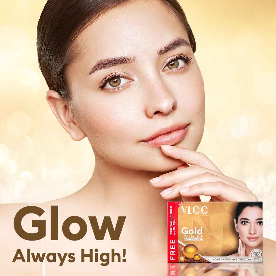 VLCC Gold Facial Kit with Rose Water Toner