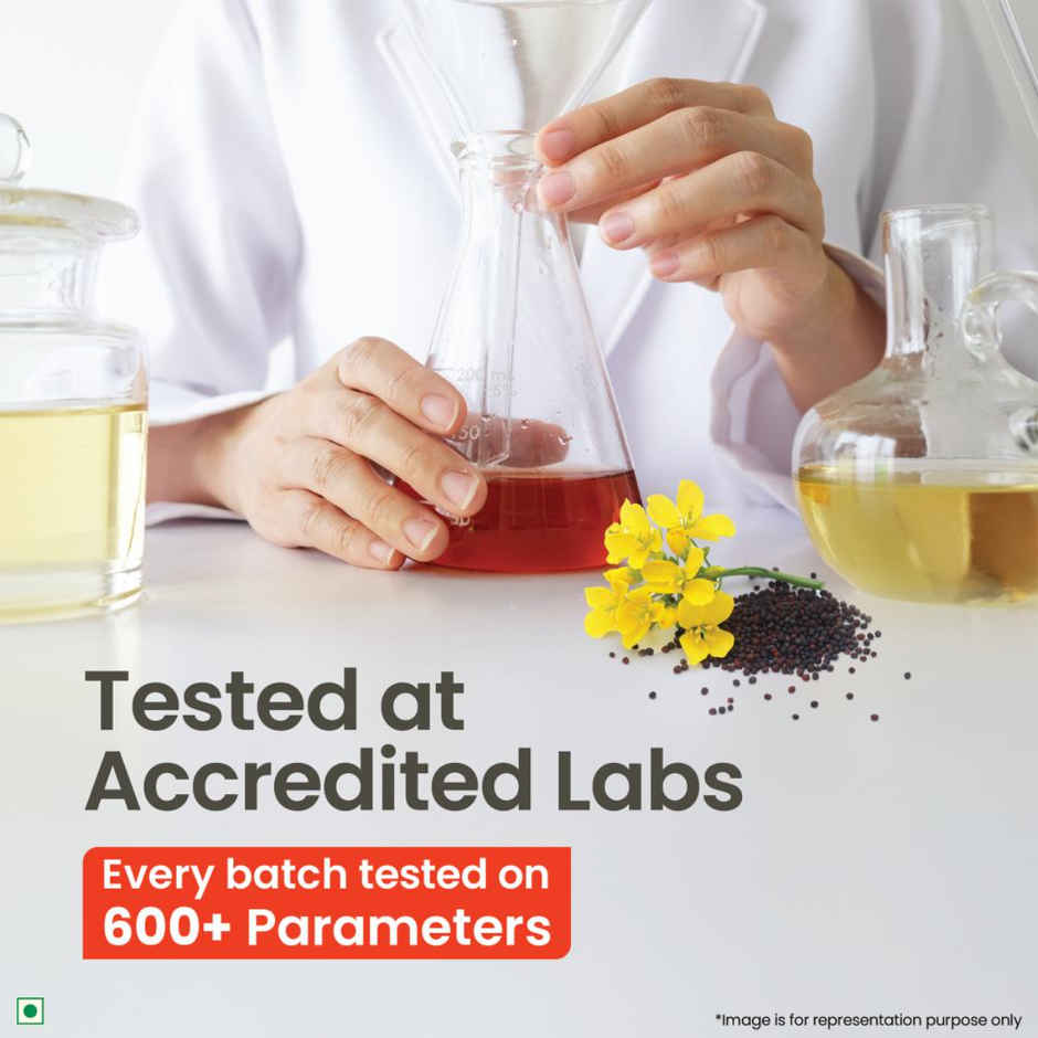 A TATA Product - Organic India Mustard Oil, Certified Organic, Lab Tested on 600+ Parameters