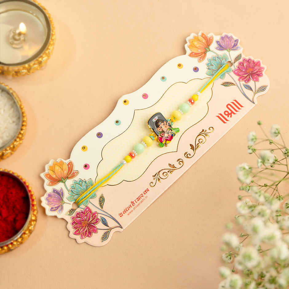 Rakhi for Brother | Lord Ganesh & Shiva | Religious | Pack of 1 | Shree Rakhi