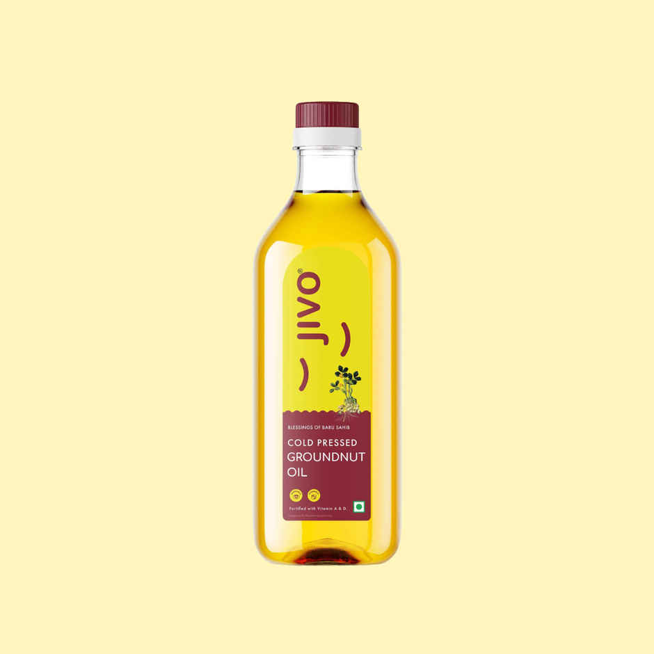 Jivo Groundnut (Peanut) Cold Pressed Oil | Vitamin Fortified Cooking Oil
