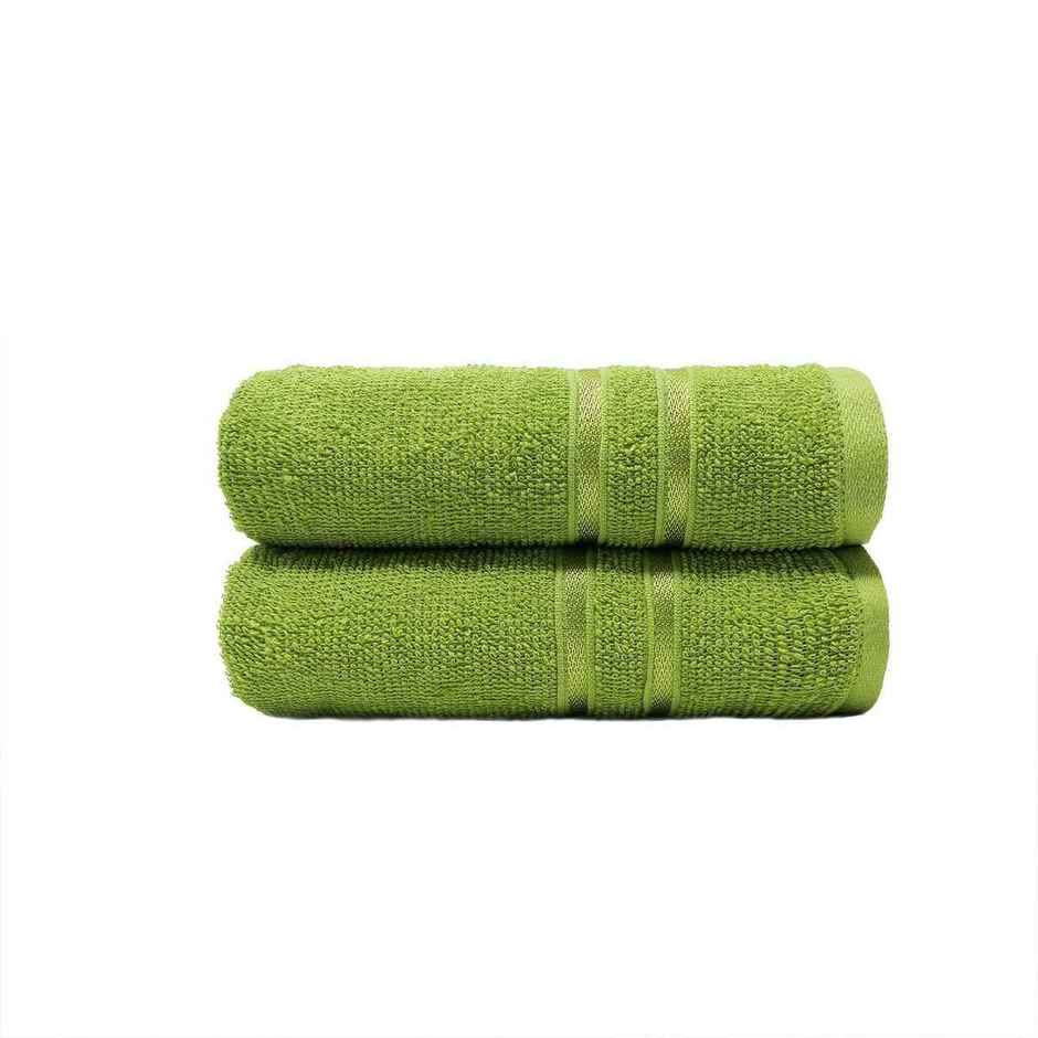Home Elegance by myTrident Comfort Living 100% Cotton Hand Towel Set | 40cm x 60cm | 400 GSM | Lime Green