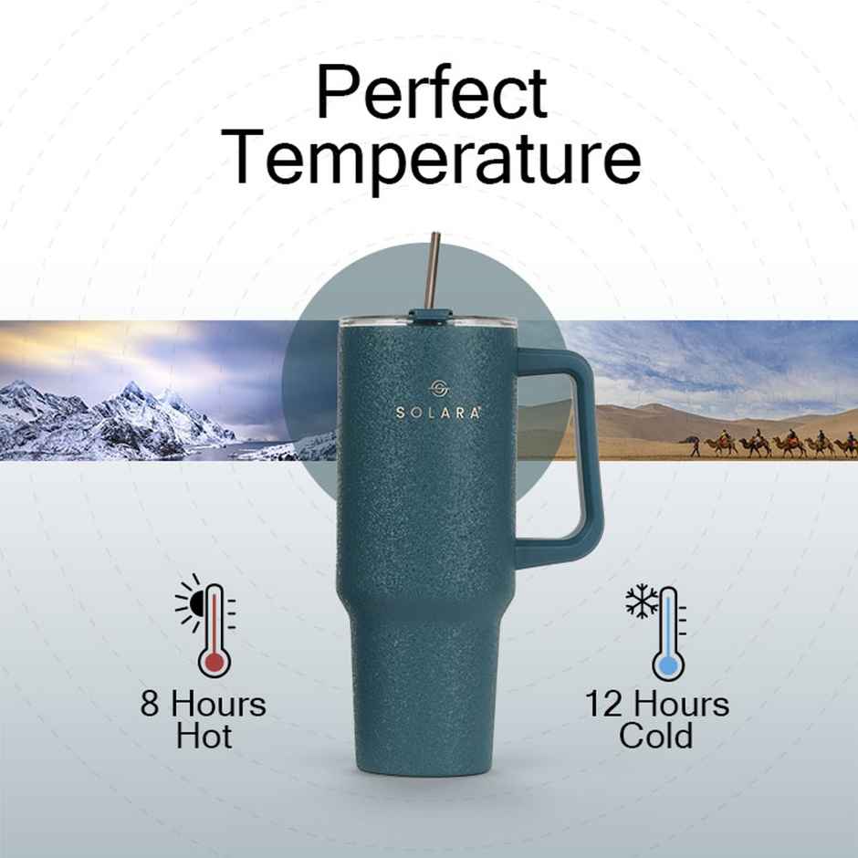 Solara 1.2 Liter Insulated Elixir Tumbler With Lid And Straw For Travel, Office, Home | Bezel