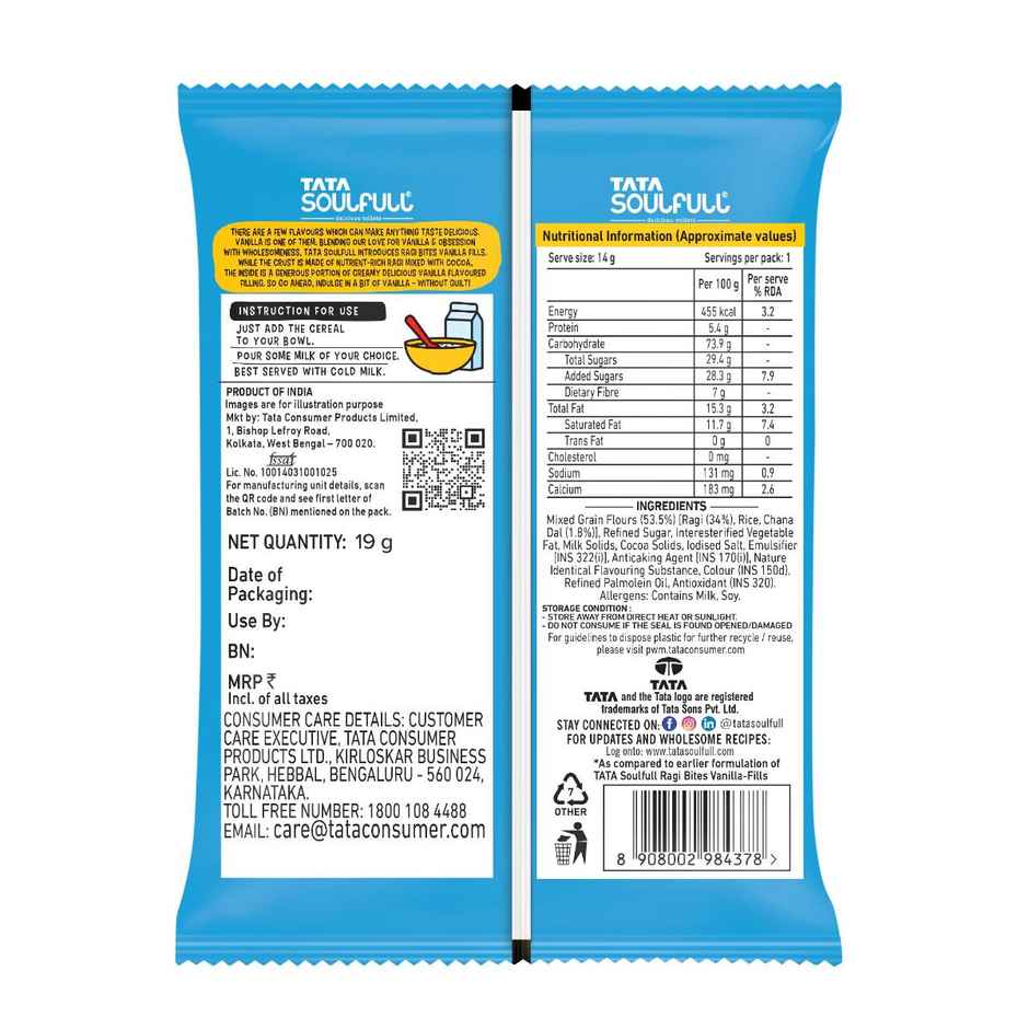 Tata Soulfull Ragi Bites Combo Pack, Choco Fills, Vanilla Fills & Strawberry Fills