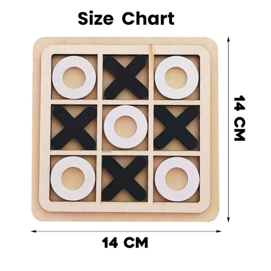 Fablue Multicolor Wooden Tic Tac Toe Xo Game - Cross And Zero Game Toy For Kids And Adults | Assorted