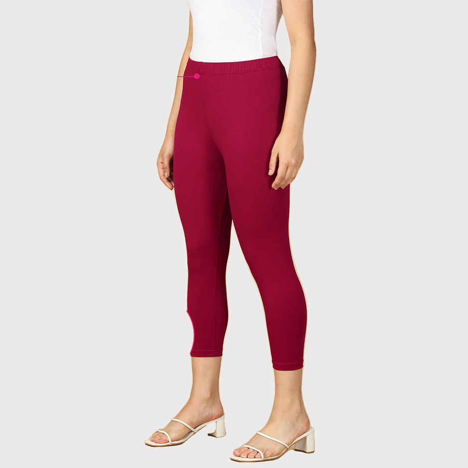 PYNK By Lux Cozi Super Soft 360 Stretch Premium Cotton Capri | Queen Pink | Free Size